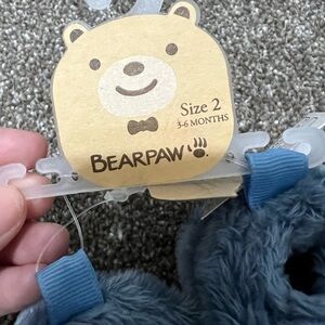 BearPaw Plush Infant Booties in Dusty Blue
